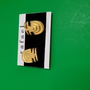 Modernist Mayan Rainbow clip-on earrings